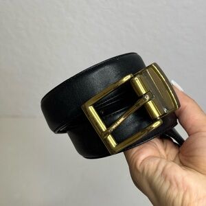 Polo Ralph Lauren Reversible Black/Brown Leather Belt Pony Logo